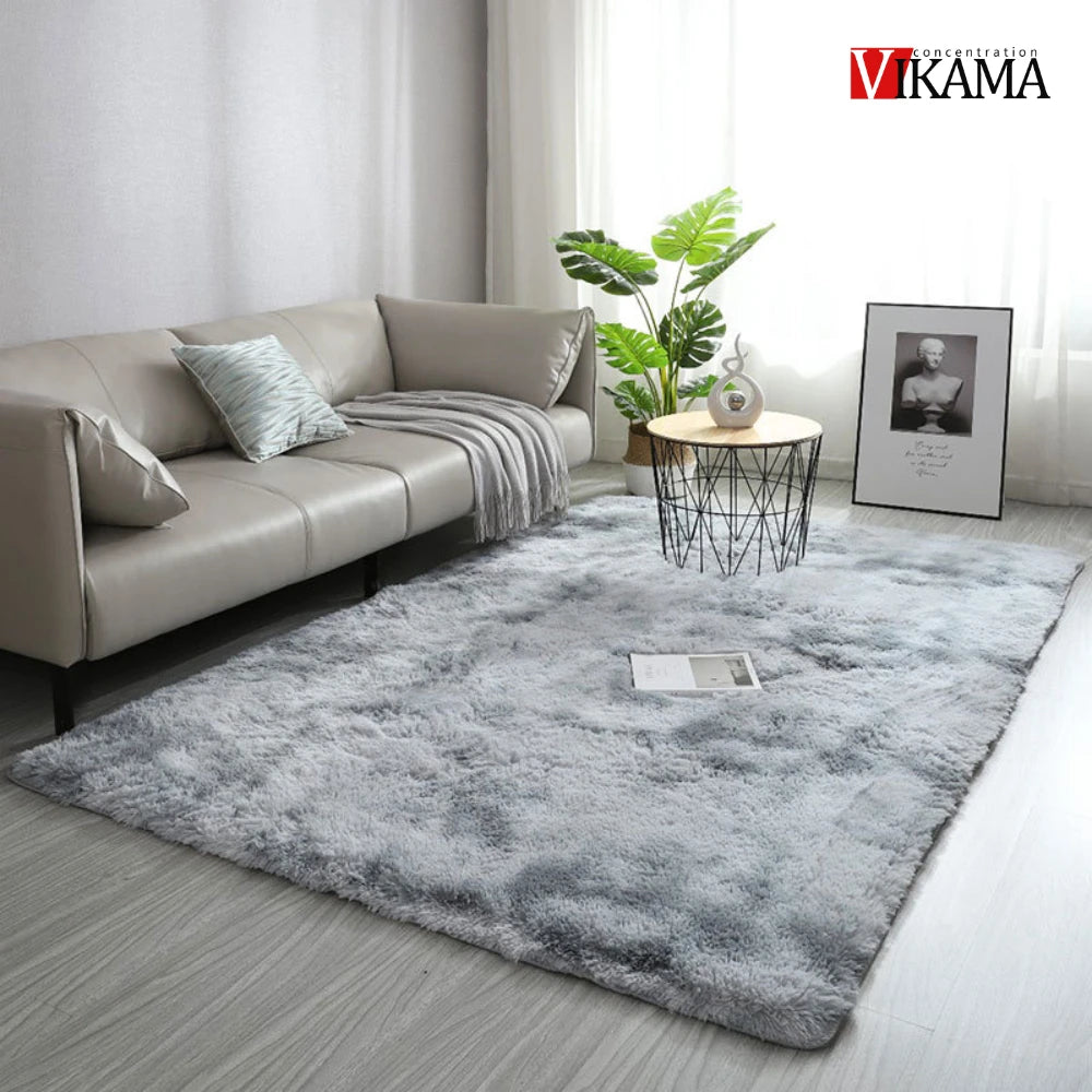 Modern Soft Plush Hand-Machine Washable Indoor Non-Slip Fade Resistant Polyester Rainbow Solid Color Rugs/Colors-Pink/ Gray/ Beige,/Multicolor/Blue/10 Sizes To Choose