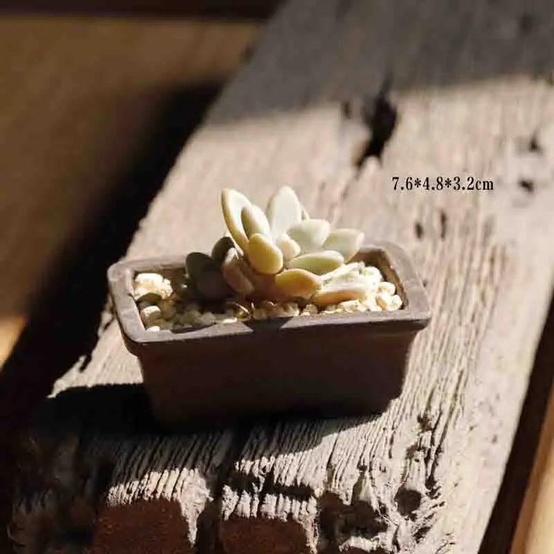 Yixing Purple Sand Flower Pot Mini Succulent Thumb Flower Pot Creative Home Chinese Small Bonsai Pot Decorative Flower Pot LE337
