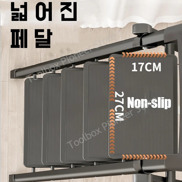 4 Tiers Lightweight Anti-Slip Folding Carbon Stainless Steel Portable Step Stool Ladders/ 3 Steps/ 4 Steps/Colors-Black/Red