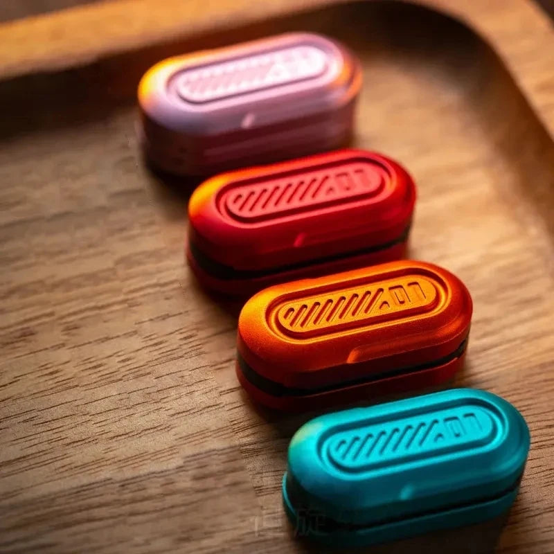 Metal Mini Pod Fidget Haptic Slider Magnetic EDC Fidget Toys/Ages: 14-18+Years Old/Colors-Pink/Red/Green/Blue