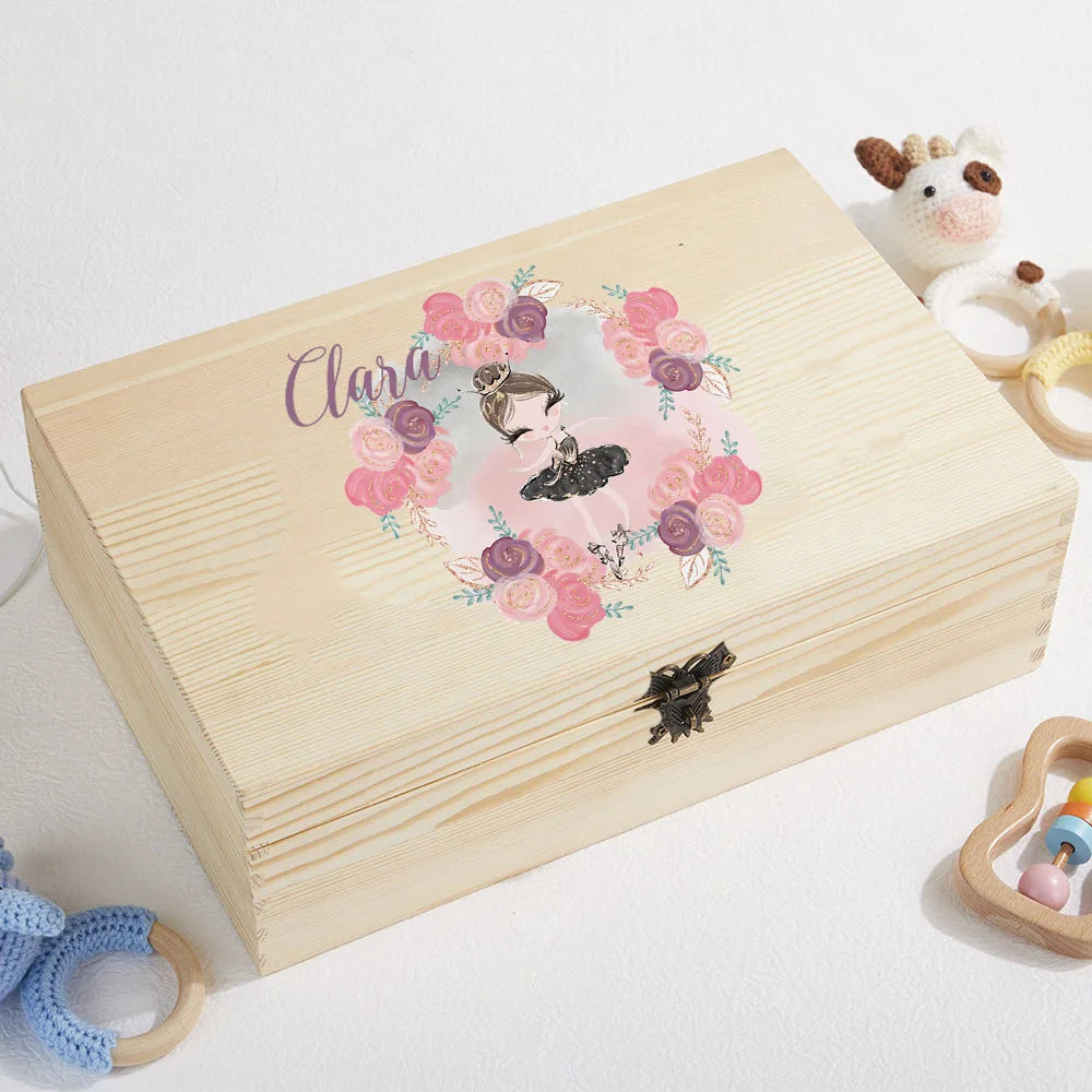 Unisex DIY Craft Babies-Kids All Ages Personalized Locked Floral Nature Wood Durable Hinges Newborn Babies-Adults Keepsake Boxes/Babies Ages: 0-6 Months