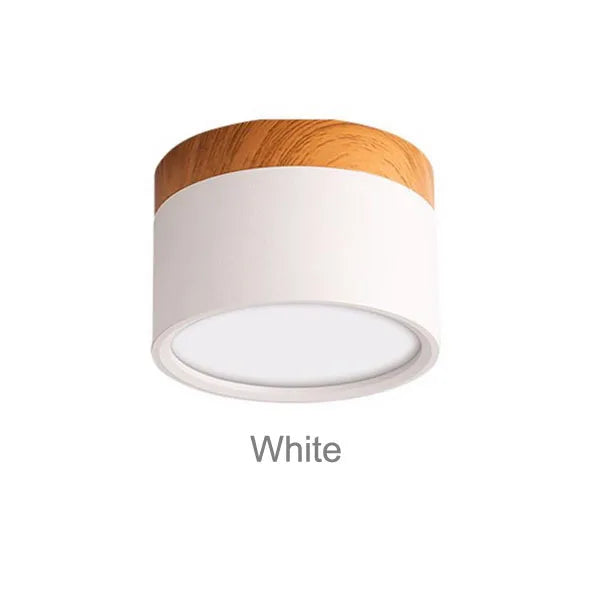 Modern Aluminum LED Warm-Cool White Downlight Dimmable Round Mounted Ceiling Spotlights/Colors-Green/White/Black/Blue/Yellow/Gray