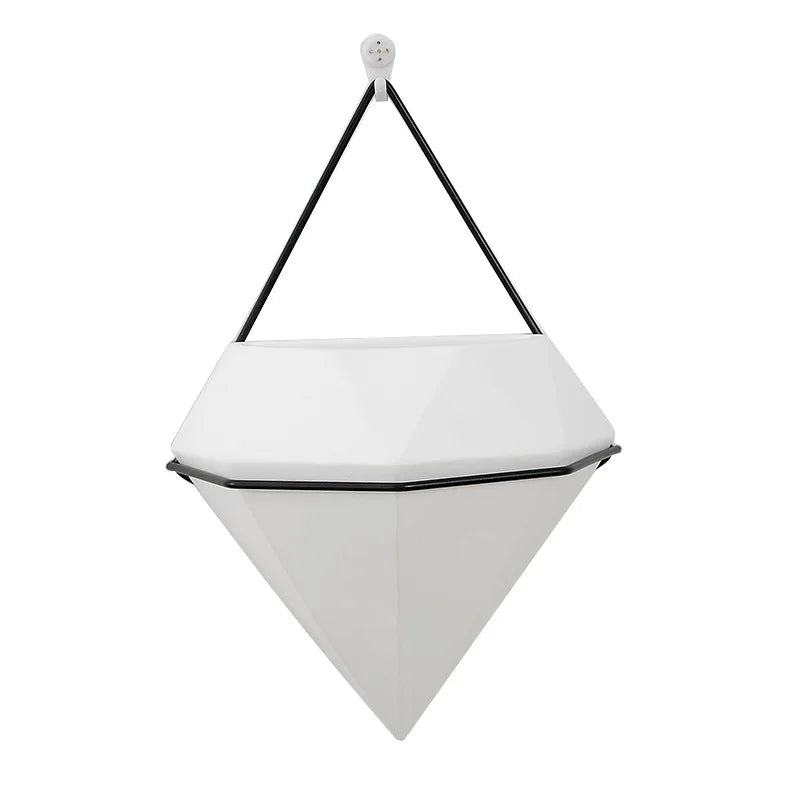 Marble Pattern Wall Hanging Flower Pot Creative Artificial Plant Dried Flower Pot Ceramic Flower Pot