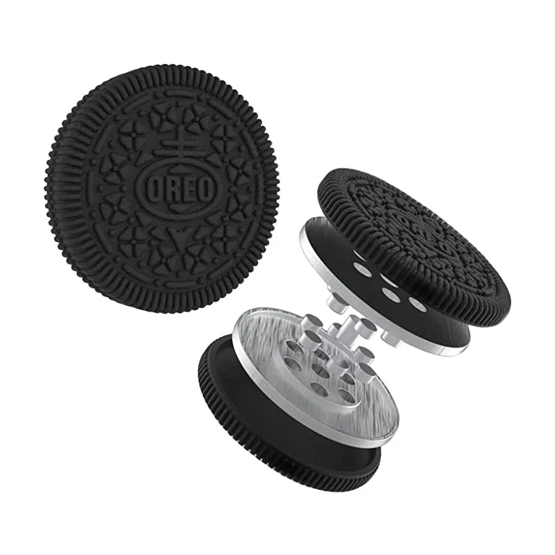 Adults Round Oreo Cookie Shape Metal Magnetic Coin Fidget Spinner POP Fingertip Anxiety-Stress Twisting Toys/Ages: 18 + Years Older/Colors-Black/Bronze/Silver/Geometric