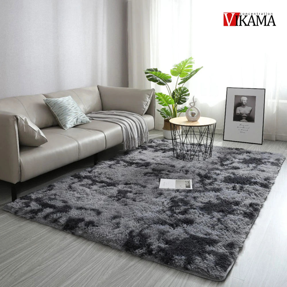 Modern Soft Plush Hand-Machine Washable Indoor Non-Slip Fade Resistant Polyester Rainbow Solid Color Rugs/Colors-Pink/ Gray/ Beige,/Multicolor/Blue/10 Sizes To Choose