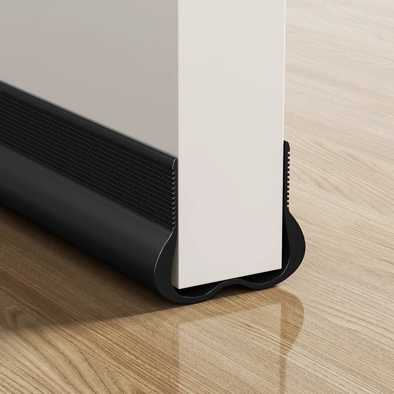 Flexible Leather Dust-Wind-Soundproof Non-Adhesive Under Door Snap-In Sealing Strips/Colors-White/Black/Brown/Gray