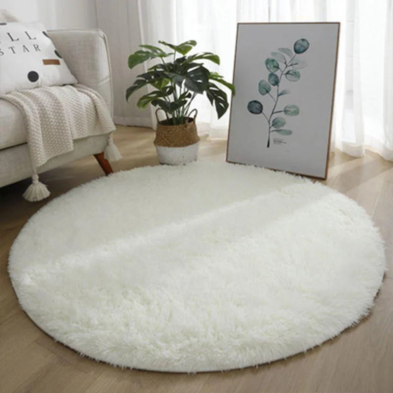 VIKAMA-100% Polyester Green/ Tie Dye Silk Wool Indoor Carpet, Anti-Slip, Fade Resistant, Hand Wash