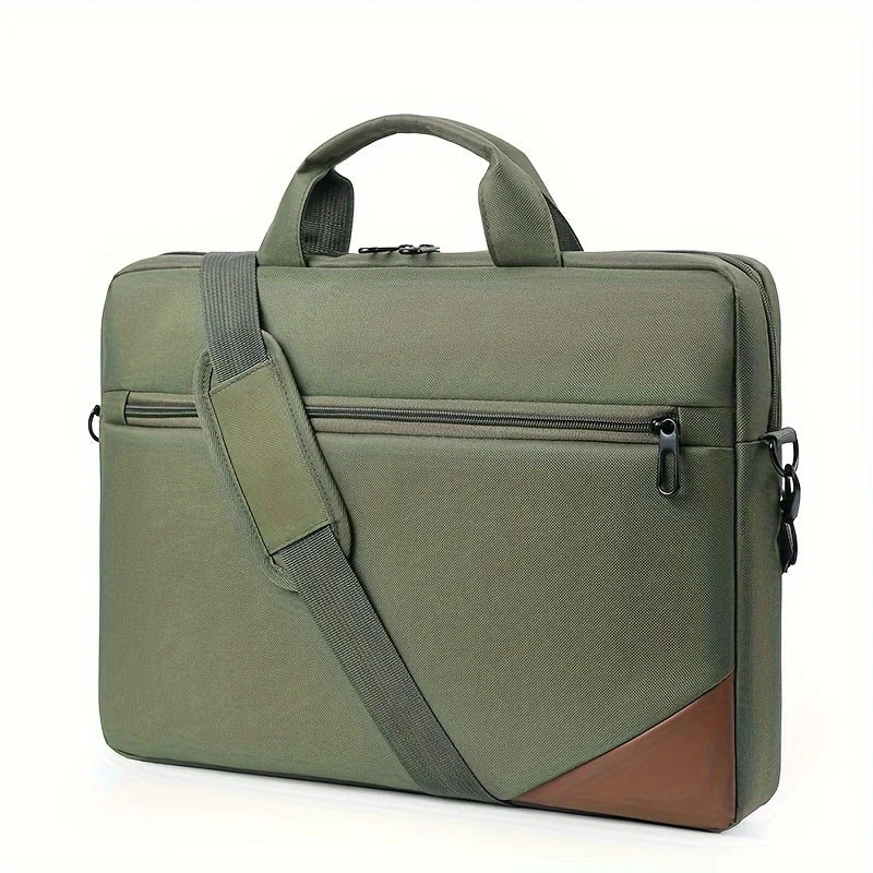 Unisex Portable Nylon Polyester Crossbody Shoulder Straps/Handles Zipper Laptop Briefcase Bags/Colors-Black/Green/Blue/Red/Gray