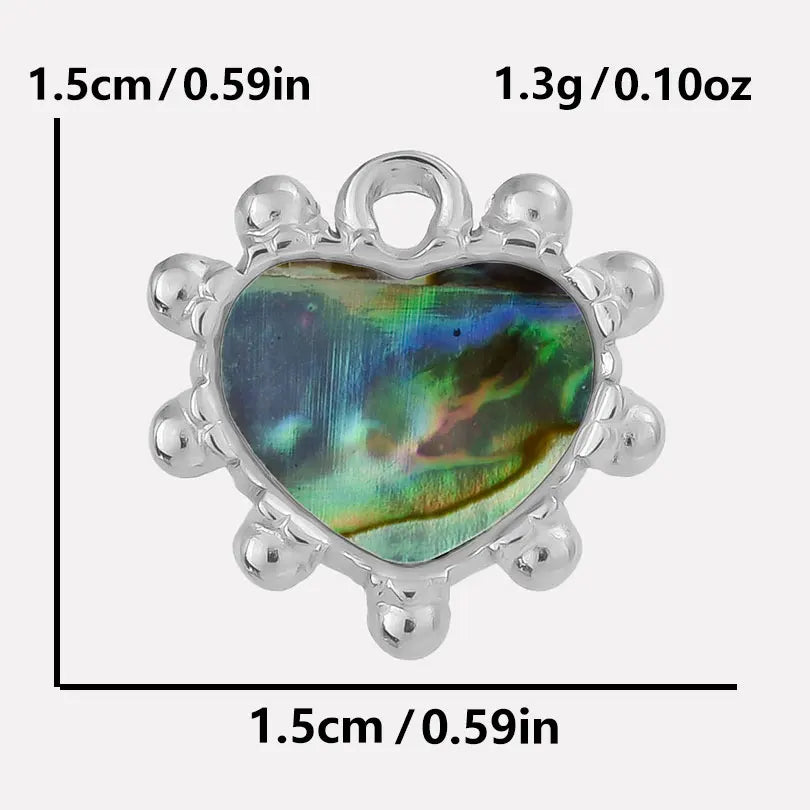4-5PCS Women Imitation Geometric Stainless Steel Natural Crescent Moon/ Sun/ Heart Pendants