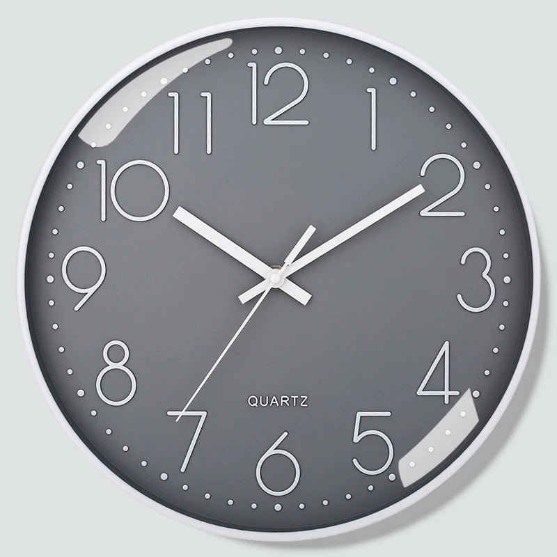8 Inch Quartz Wall Clock Simple Mute Clock Hole-free Cubic Digital Wall Clock Home Decoration Living Room Bedroom Decoration