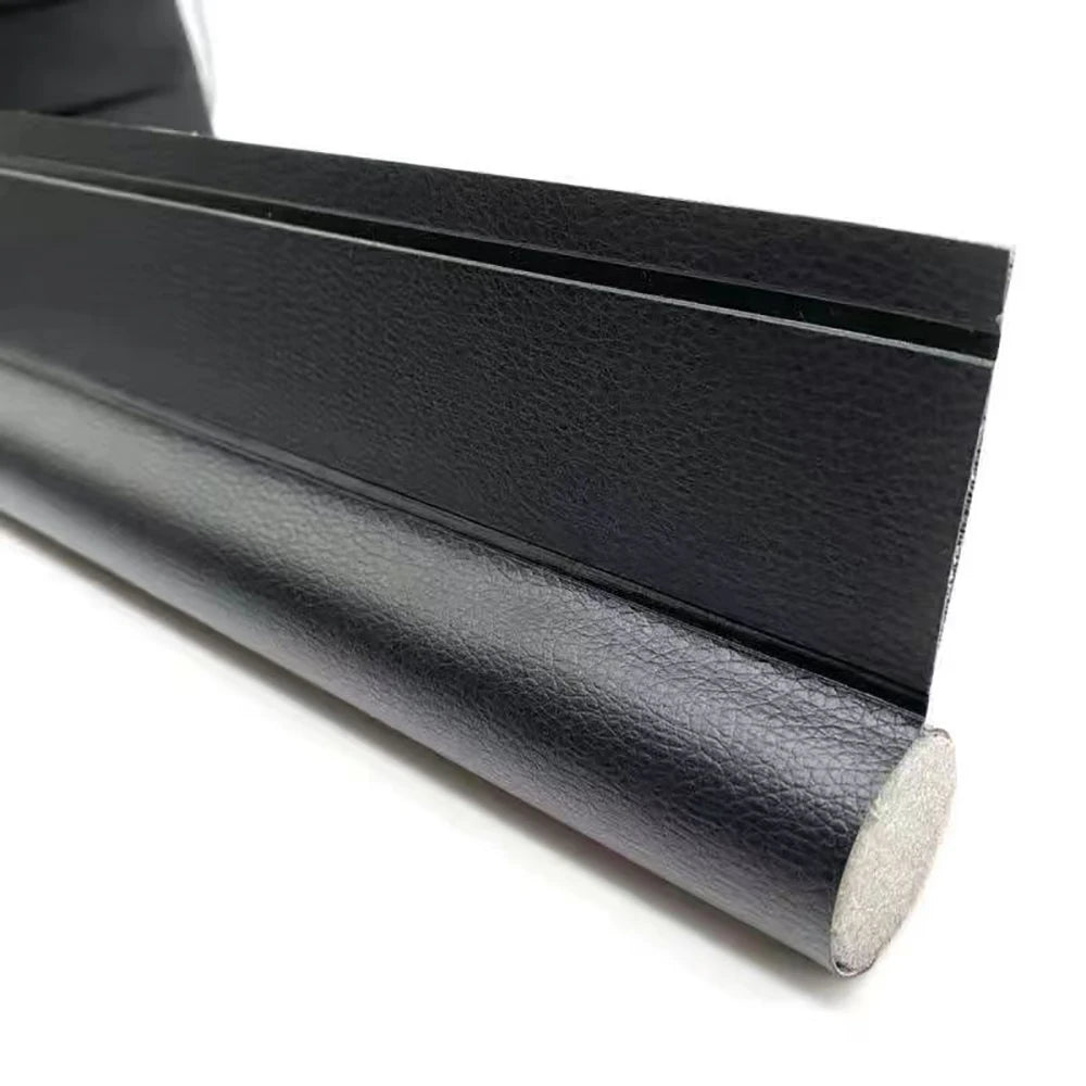 TFFAAI Round Self-Adhesive PU Leather Foam Cuttable Sound-Windproof Rubber Door Draft Stoppers/Colors-Gray/Black