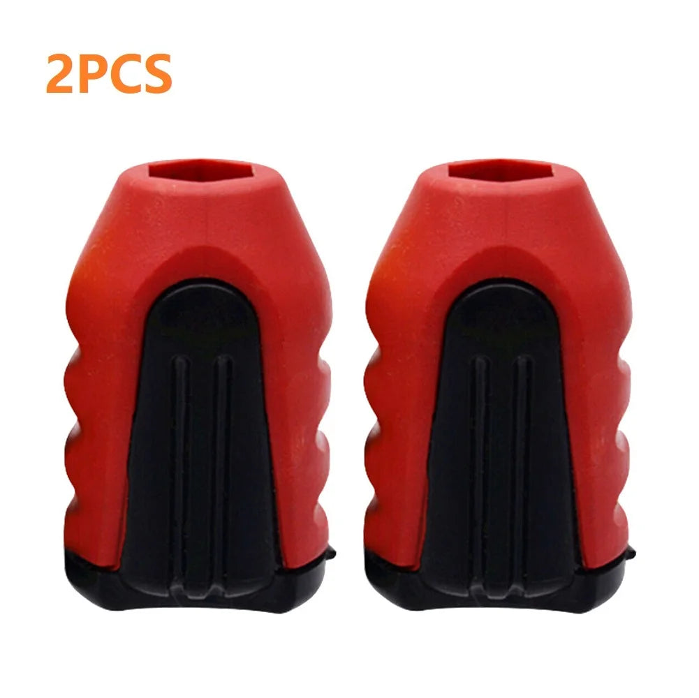 2 PCS Mini Multicolor Non-Slip Explosion-Proof Slotted-Phillips Screwdriver Plastic Double-Head Magnetizer Ring For Bits Sets/Colors-Blue/Black/Yellow/Red/Multicolor