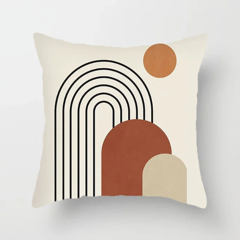 Handmade Printed Abstract Geometric Linen / Cotton Decorative Pillowcases/Sizes : 40x40cm 45x45cm 50x 50cm