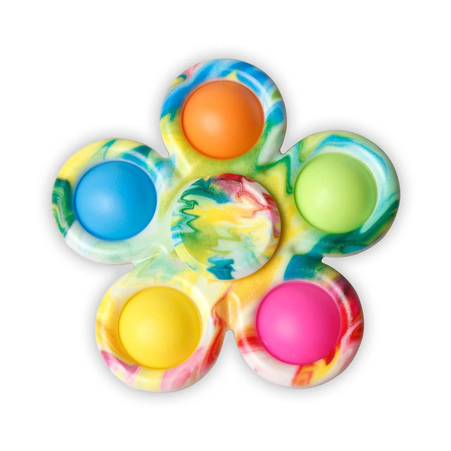 MOONBIFFY Teens-Adults Plastic Rainbow Tie-Dyed Fidget Spinner Bubble Popping Finger Toys /Ages: 13-18 Years Old/Colors-Tie-Dye/Multicolor/Dots