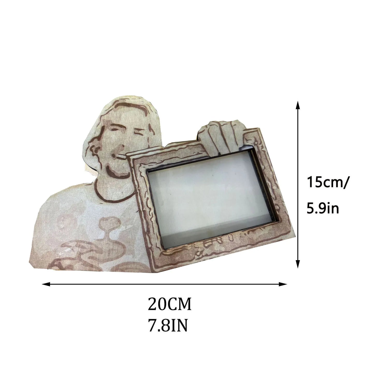 The Original Look At This Photograph Picture Hilarious-Funny Personalized Wood Rectangle Picture Frames/Colors-Brown/Beige