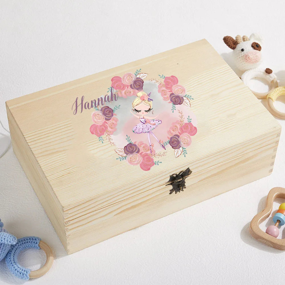 Unisex DIY Craft Babies-Kids All Ages Personalized Locked Floral Nature Wood Durable Hinges Newborn Babies-Adults Keepsake Boxes/Babies Ages: 0-6 Months
