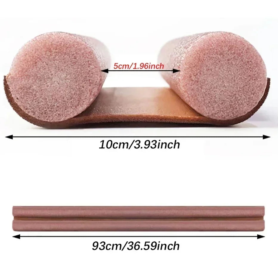 Non-Adhesive Adjustable Velvet Fabric Cuttable Round EVA Full-Half Cover Foam Under Door Sound-Proof Washable Cut-Off Air Flow Sealing Strips/Keep Bugs Out/Colors-White/Gray/Brown/Black