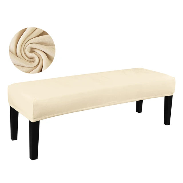 100% Polyester Soft Velvet Bench Slipcovers/Colors-Gray/Black/Brown/Red/Navy