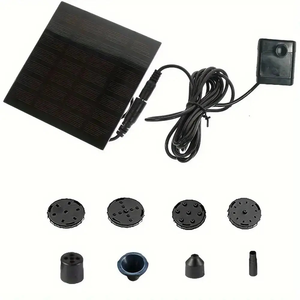 1.4W Mini Solar Fountain Pump Power Panel Kit Solar Panel Water Pump for Garden Pool Water Fountain Indoor Bird Bath Outdoor