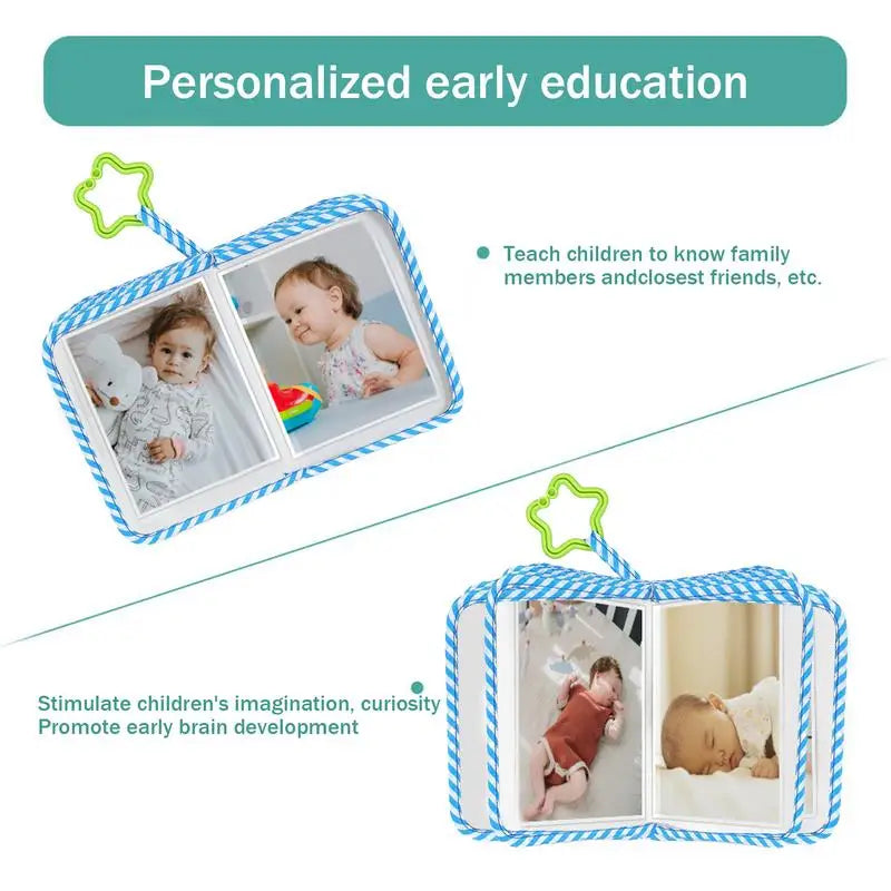 Babies Polyester Cartoon Dinosaurs Soft Cloth My First Photo Album/ Star Shape Ring Hook/A Gift (Book)/Ages: 0-24 Months