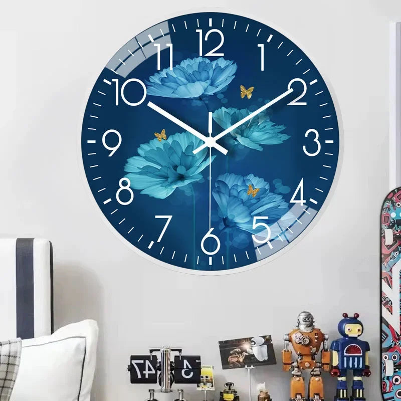 Nordic Round Wall Clock / Colors-Black/Blue/White/4 Styles