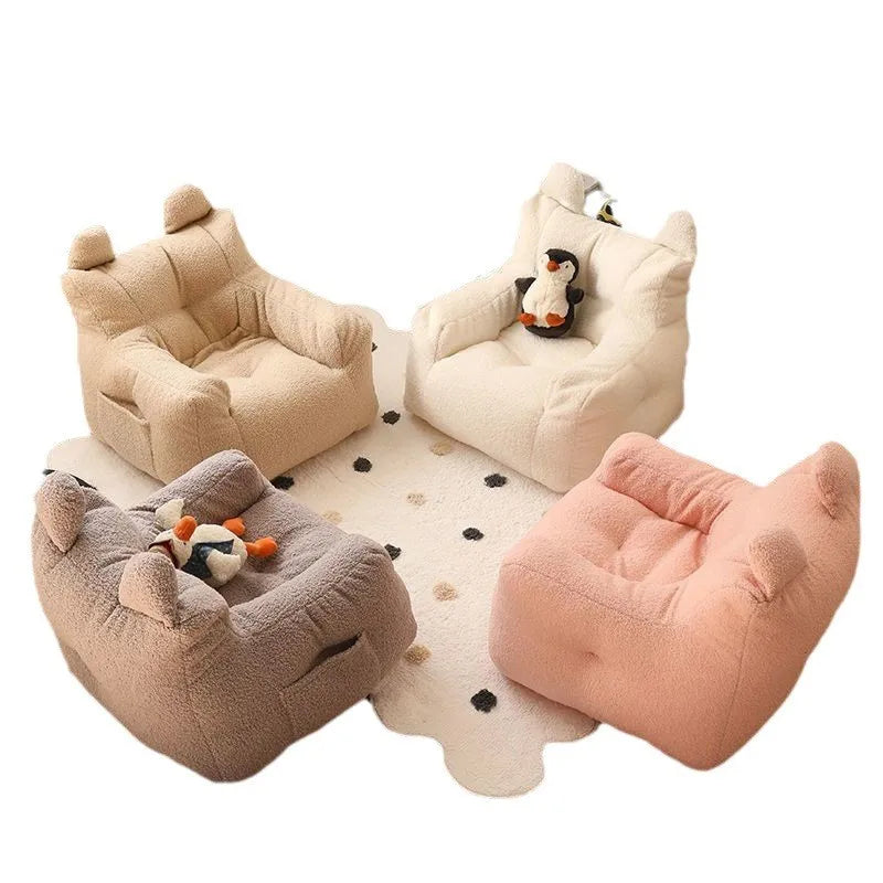OMGD Baby-Toddler Bean Bag Play Sofa /Colors-Beige/Yellow/White/Gray
