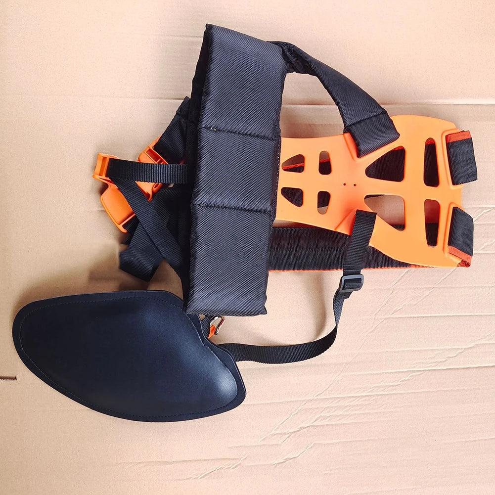 MACE PLUS Ergonomic Design Relieves Strain On Hands-Wrists Black-Orange Adjustable Nylon Waist Band Padded Shoulder Harness Straps-STIHL-ECHO Brush Cutter Grass-Weed Trimmers Accessories