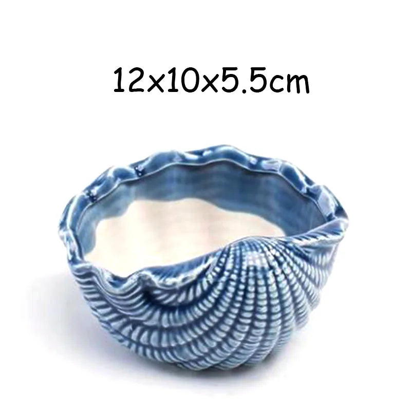 European Style Cute Fleshy Flowerpot Pocelain Blue Fish Macetas Vase Home Garden Mini Bonsai Cactus Flower Pot Balcony Decor
