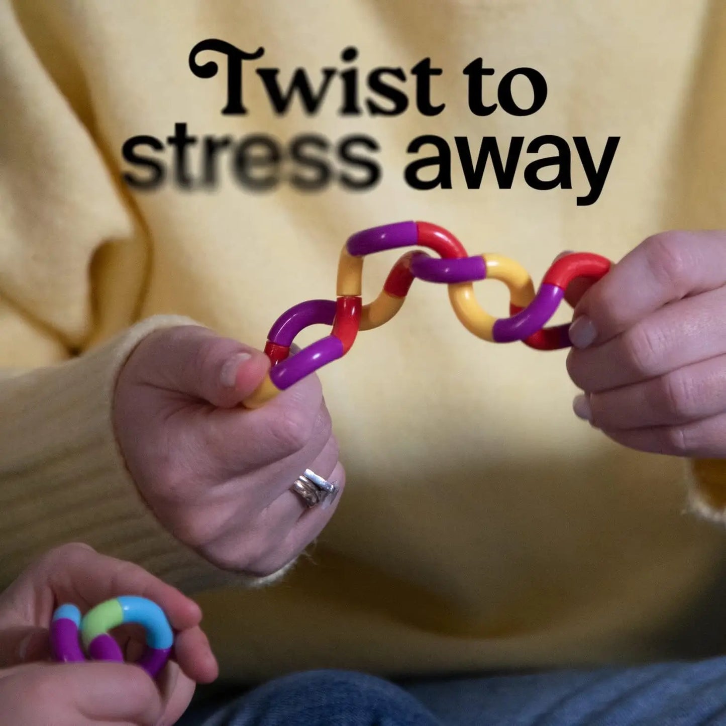 3 PCS Set Plastic Multicolor Various Shapes Hand-Eye Tangle Twisting Fine Motor Skills Anxiety-Stress Relief Fidget Toys/Colors-Orange/Multicolor/Ages: 14-18 + Years Older