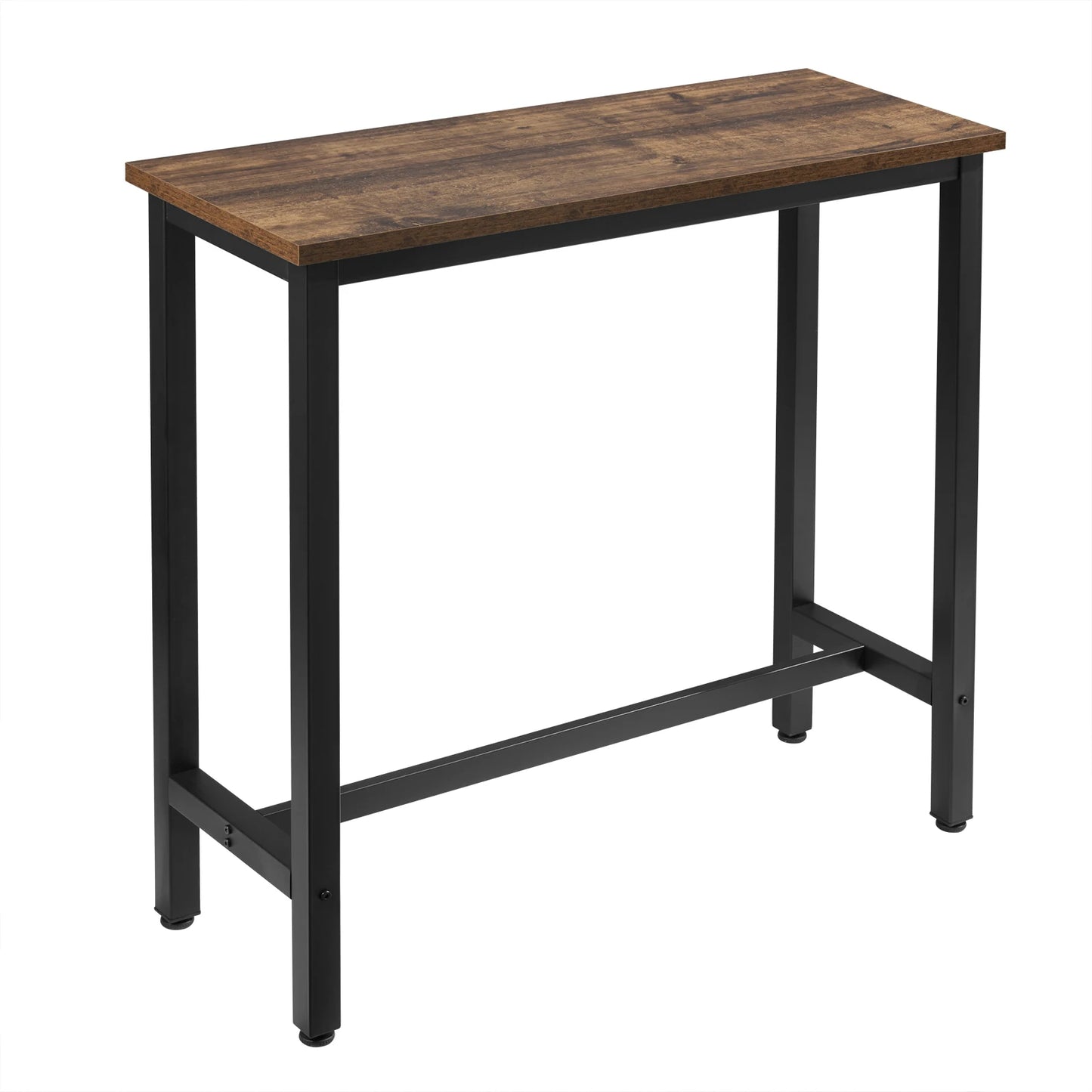 WOLTU Vintage Thick Pine Wood Top Iron Frame Bar Bistro Dining Table/Colors- Brown/White