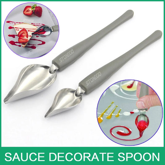 Creative 1pc Deco Decorating Spoon For Cakes/Colors-Gray/Silver