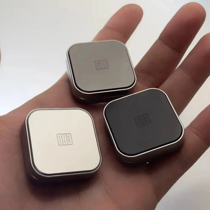 AHHLCLT Teens-Adults Aluminum Steel Metal Curved Edges Flat Square Shaped Magnetic Push Fidget Slider Executive Toys/Ages: 13-18 Years Old Adults/Colors-Gray/Black/Silver