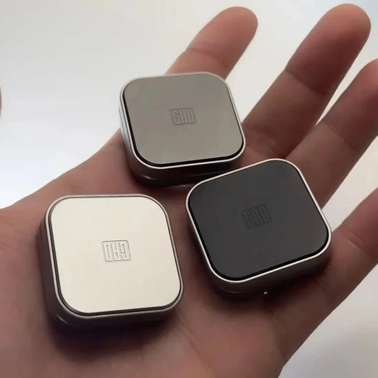 AHHLCLT Teens-Adults Aluminum Steel Metal Curved Edges Flat Square Shaped Magnetic Push Fidget Slider Executive Toys/Ages: 13-18 Years Old Adults/Colors-Gray/Black/Silver