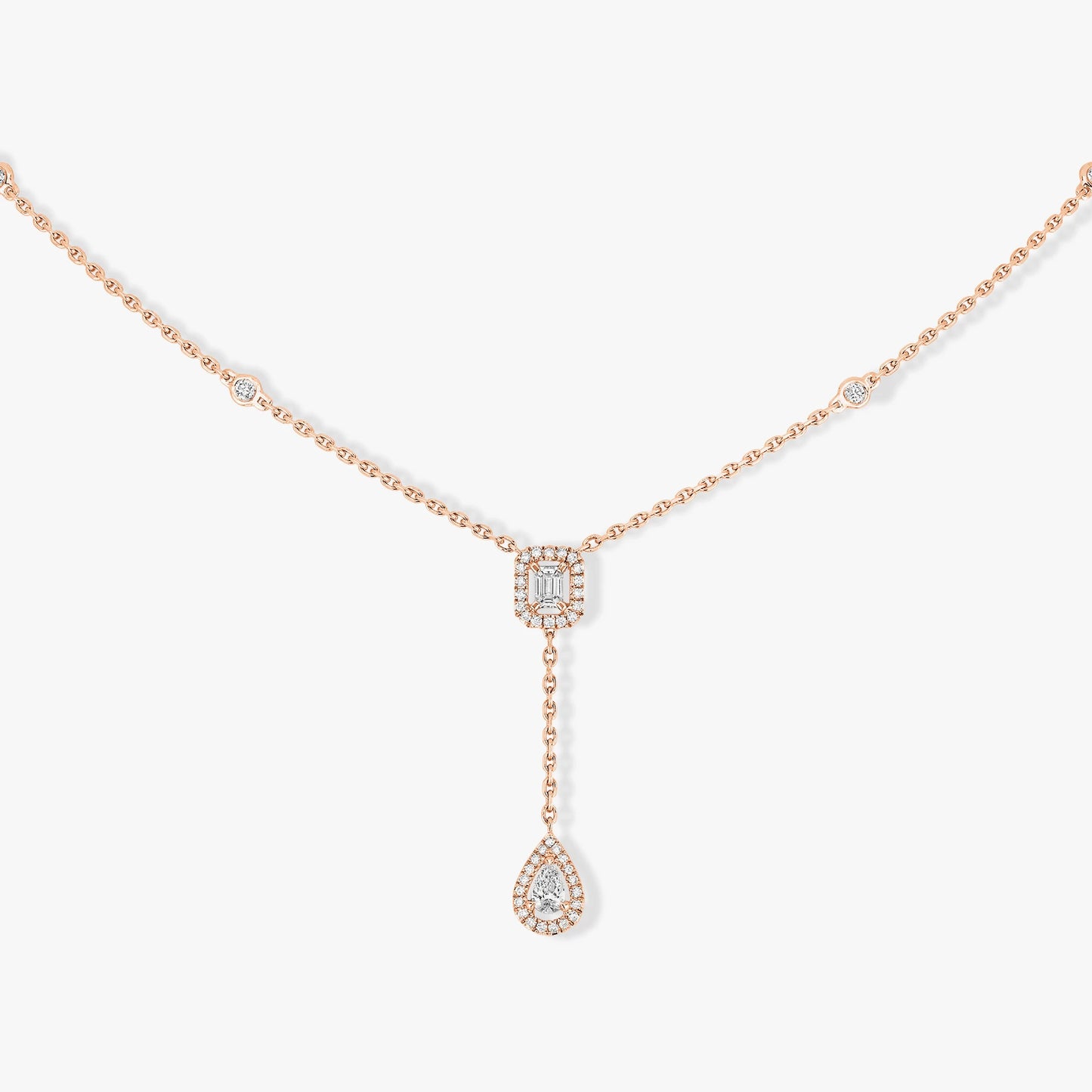 No-EN-Name-Null Adult Women Sterling Silver-Plated Metal Zircon Sparkling Clear White Diamond Y-shaped Tear Drop Down Stones Fine Pendant Chain Necklaces/Colors-Silver/White/Clear/Geometric