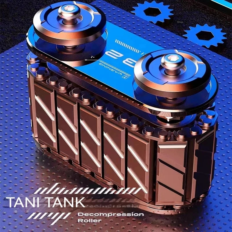 Metal Tank Fidget Four Wheel Roller Toys/Ages: 3-18+ Years Old/Colors-Gray/Silver/Black/Bronze