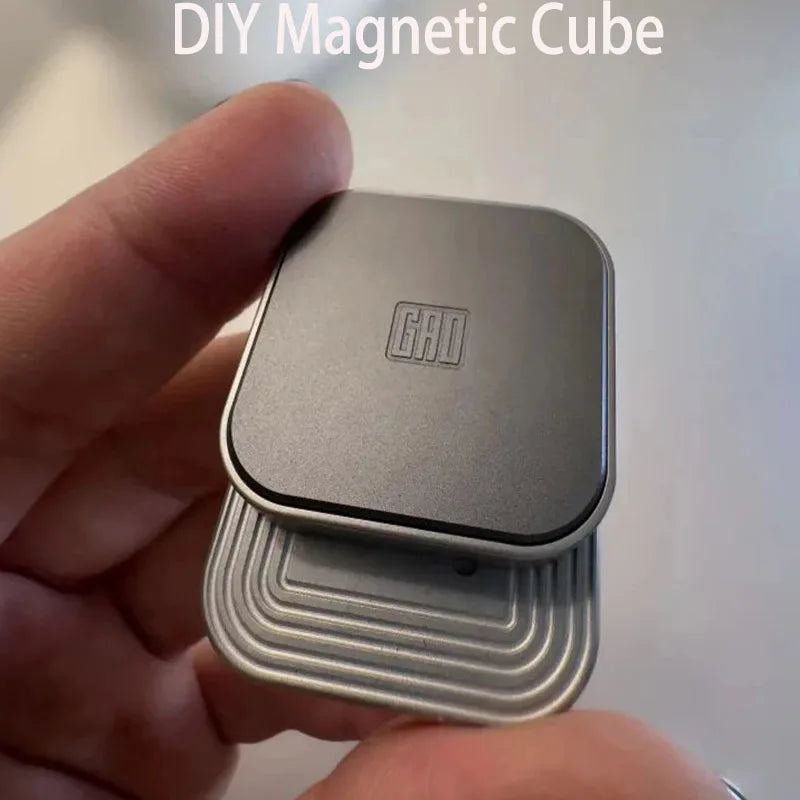AHHLCLT Teens-Adults Aluminum Steel Metal Curved Edges Flat Square Shaped Magnetic Push Fidget Slider Executive Toys/Ages: 13-18 Years Old Adults/Colors-Gray/Black/Silver