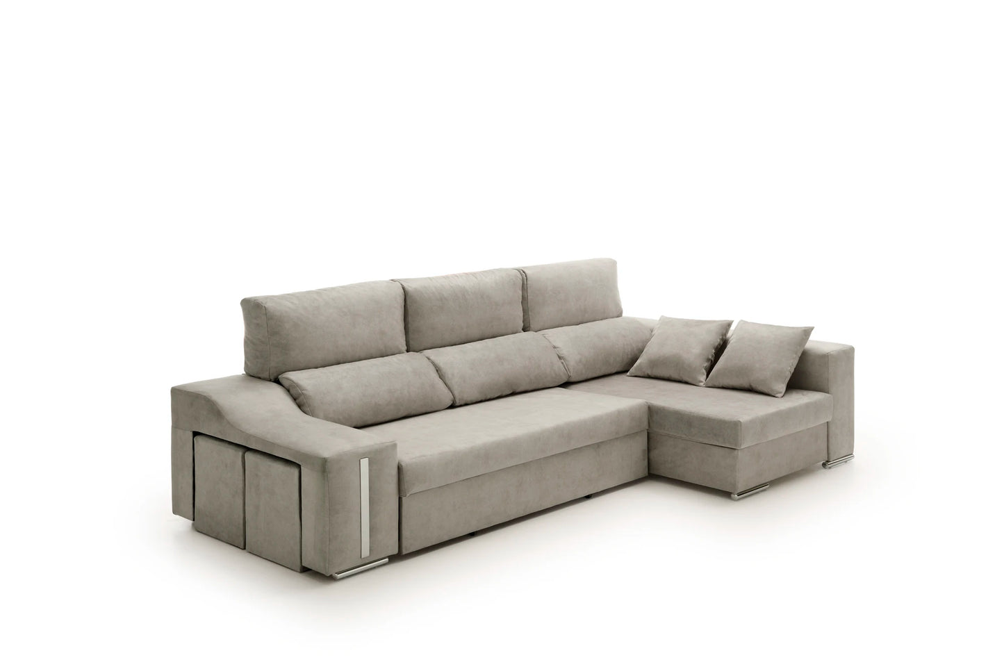 No-EN-Name-Null Modern Medium Firmness Soft Comfortable Anti-Stain Beige Fabric Cushions Pouf Giuliana Chest Pine Wood Frame Chaise Lounges Bed Sofas/Colors-Blue Sea Water/Beige/Gray/Toasted Brown