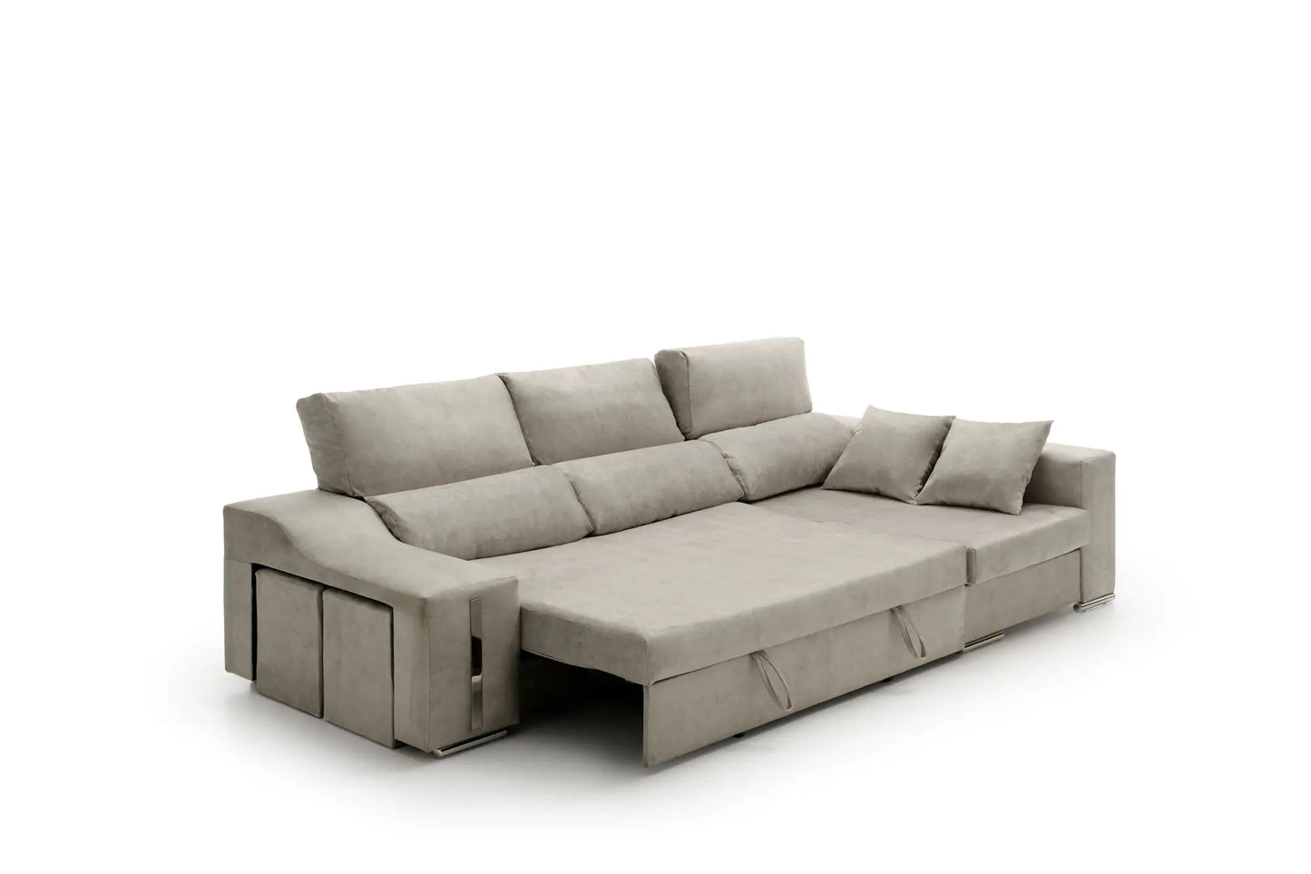 No-EN-Name-Null Modern Medium Firmness Soft Comfortable Anti-Stain Beige Fabric Cushions Pouf Giuliana Chest Pine Wood Frame Chaise Lounges Bed Sofas/Colors-Blue Sea Water/Beige/Gray/Toasted Brown