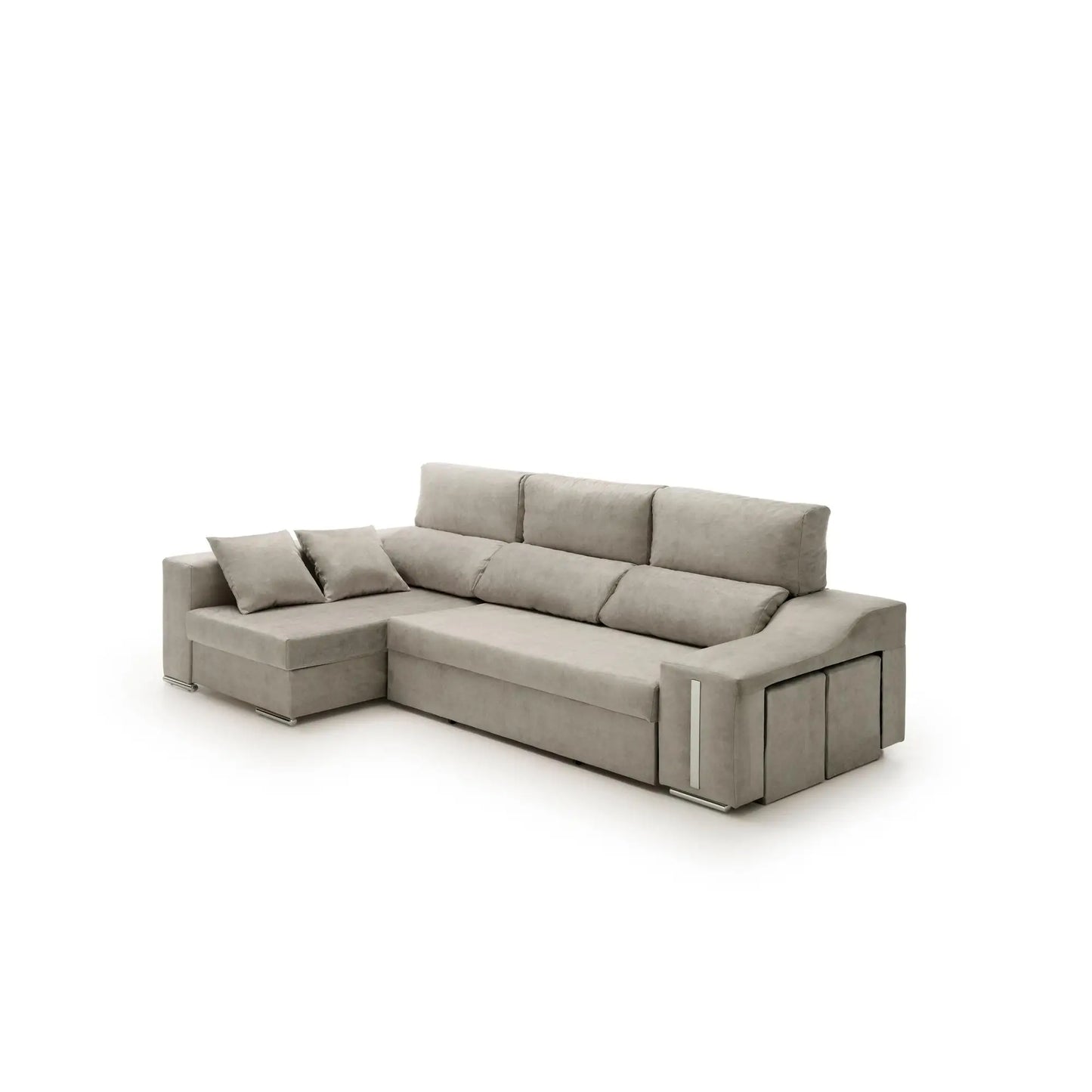 No-EN-Name-Null Modern Medium Firmness Soft Comfortable Anti-Stain Beige Fabric Cushions Pouf Giuliana Chest Pine Wood Frame Chaise Lounges Bed Sofas/Colors-Blue Sea Water/Beige/Gray/Toasted Brown
