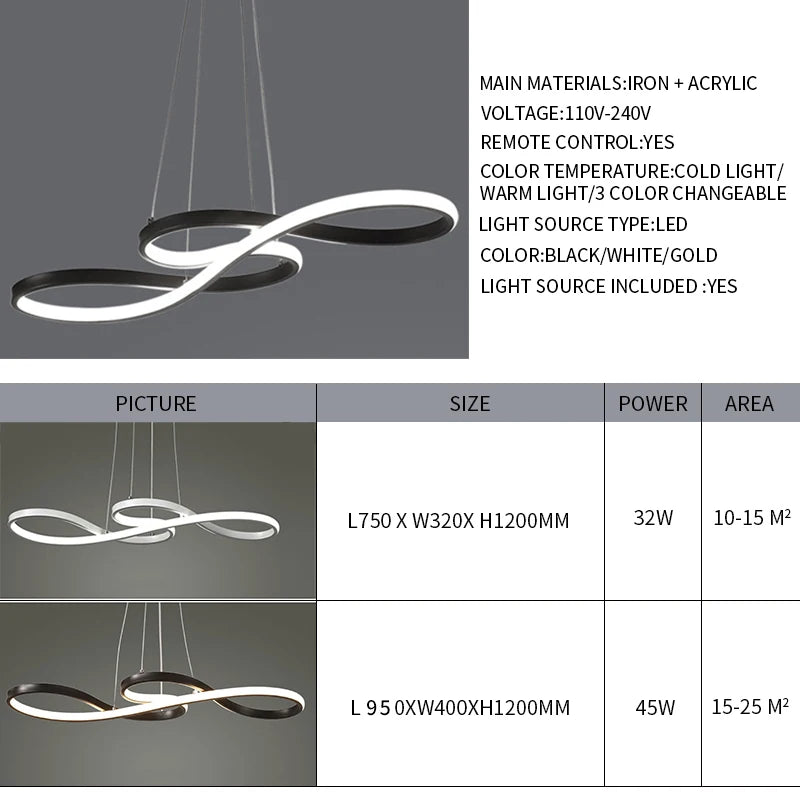 LUDENGCHAOSHI Modern Adjustable Height Kitchen Island Aluminum Acrylic Metal Brushed Nickel Finish Pendant Remote Control Dimmable Cool-Warm-Daylight White LED Cord Pendant Hanging Ceiling Light Fixtures/Colors-Black/Gold/White/Bulbs Included