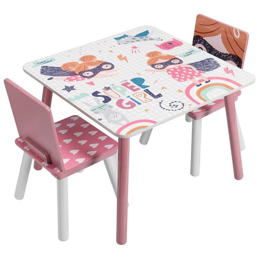 1 Children's Table 2 Children's Chairs Children's Furniture Set Cute Toy Game Table Kids Desk Baby Learning Tables Chair