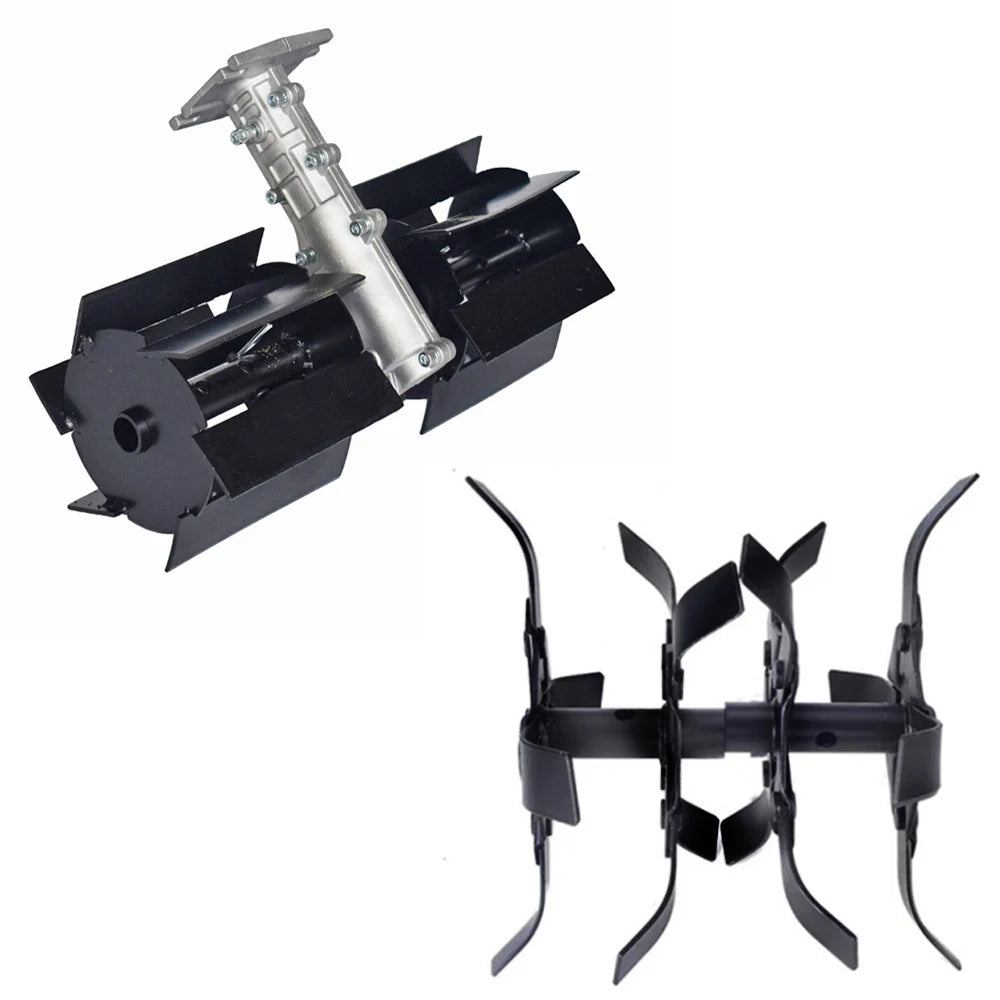 FENGKE Outdoor 4-Stroke Mini Garden Red-Black-Gray-Silver Metal Tiller-Cultivator Attachments