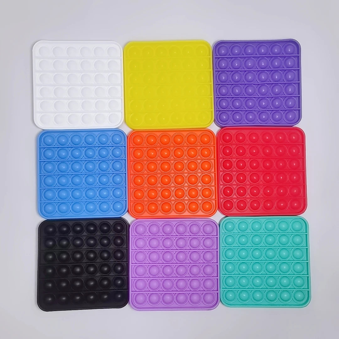 No-EN-Name-Null Adults Non-Toxic Tasteless Multicolor Plastic-Silicone Multi-Shaped Push-N-Pop Activity Toys