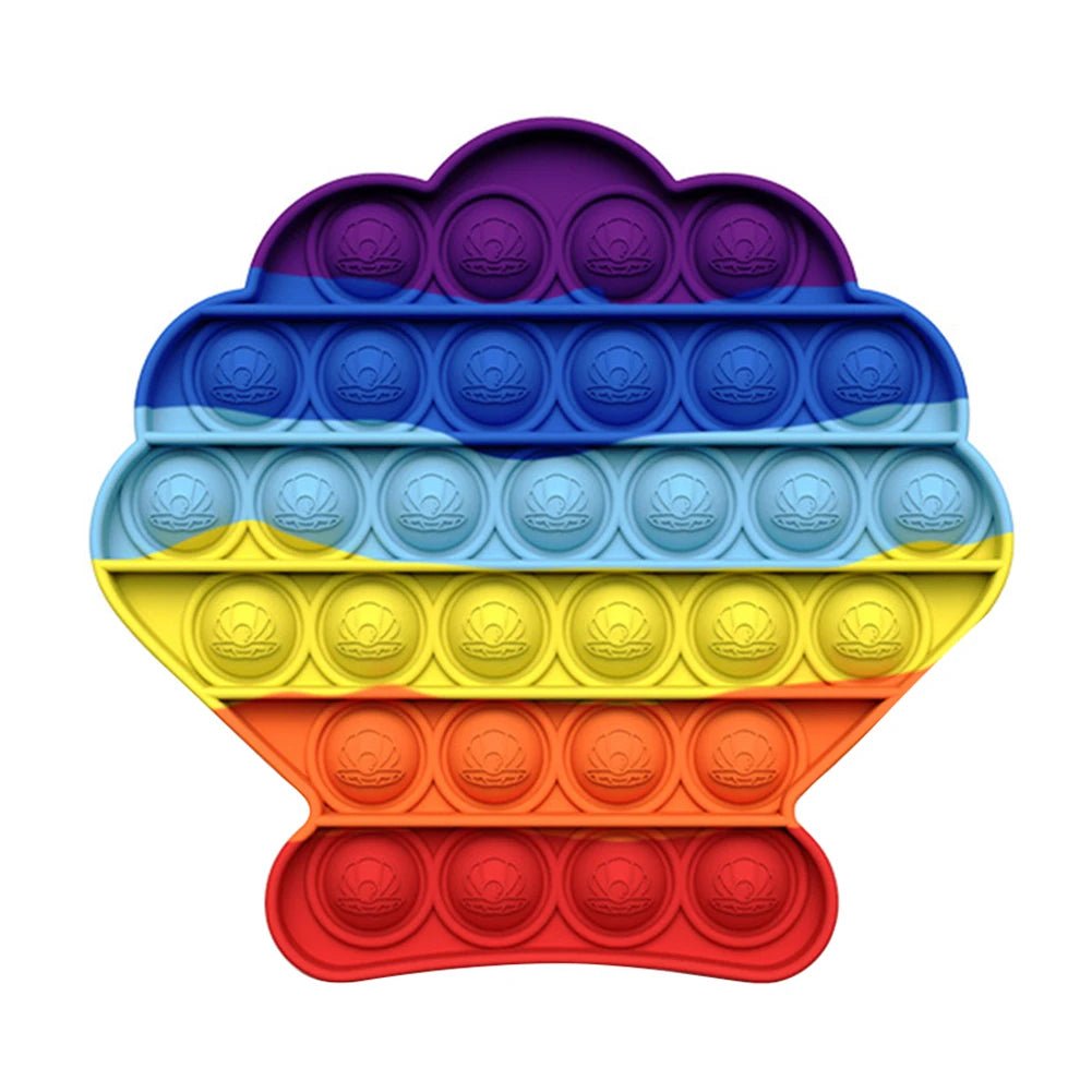 No-EN-Name-Null Adults Non-Toxic Tasteless Multicolor Plastic-Silicone Multi-Shaped Push-N-Pop Activity Toys