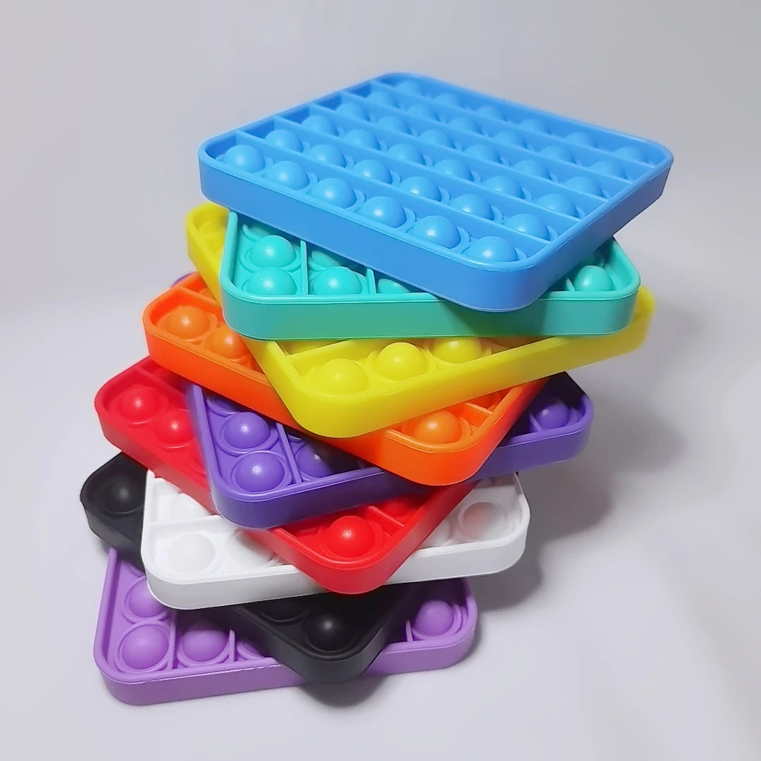No-EN-Name-Null Adults Non-Toxic Tasteless Multicolor Plastic-Silicone Multi-Shaped Push-N-Pop Activity Toys