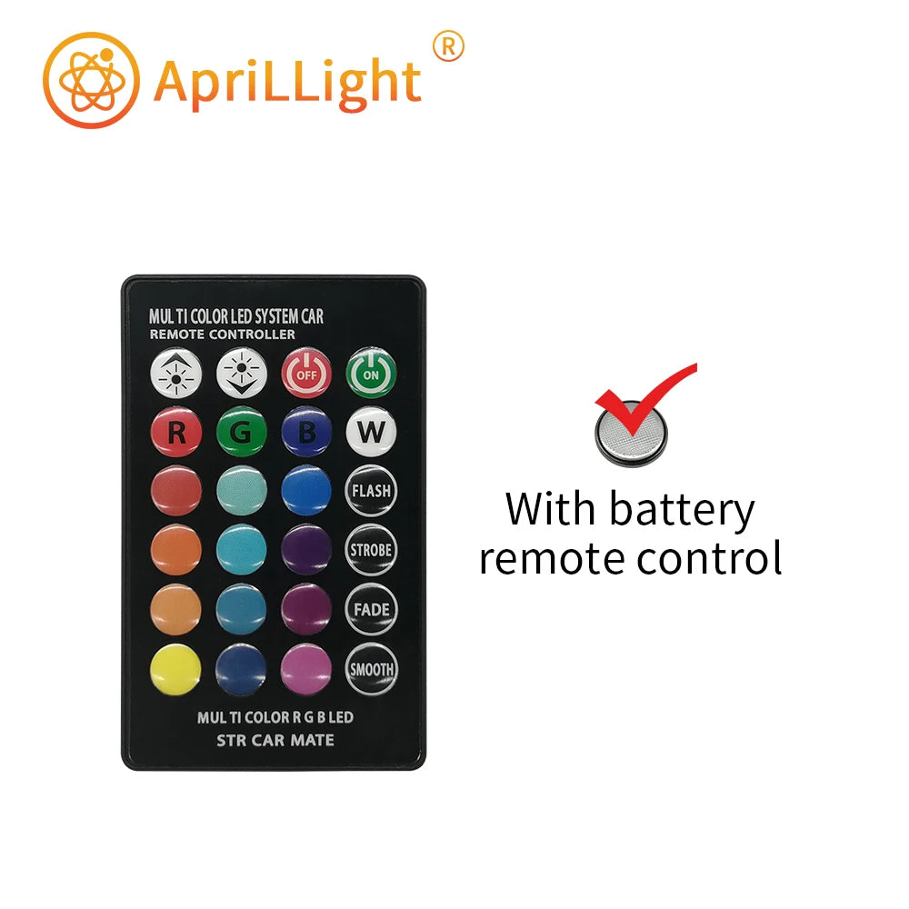 APRILLIGHT Outdoor Waterproof Remote Control Rectangle Aluminum Metal Body Black-White RGB LED Reflector Projector AC-Powered Wall-Mounted Flood-Spot Lights/Colors-White/Black/Multicolor/Watts: 20/30/50/100Watts