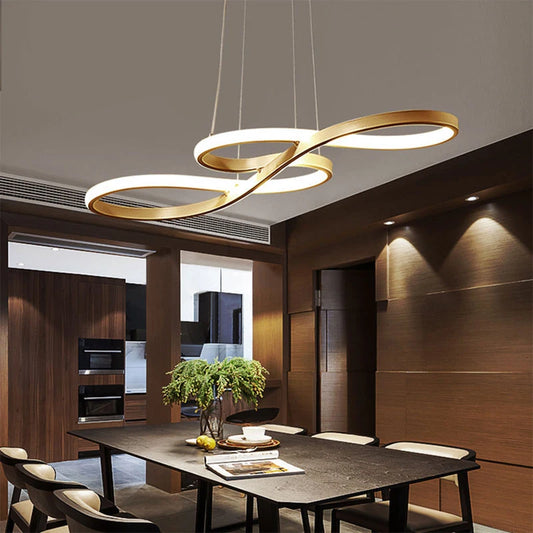 LUDENGCHAOSHI Modern Adjustable Height Kitchen Island Aluminum Acrylic Metal Brushed Nickel Finish Pendant Remote Control Dimmable Cool-Warm-Daylight White LED Cord Pendant Hanging Ceiling Light Fixtures/Colors-Black/Gold/White/Bulbs Included