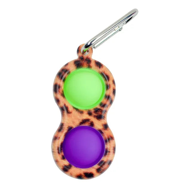 PRETTYSOUL Mini Push POP Soft Silicone Simple Dimple Anti-Stress Fidget Keychain Activity Toys/Colors-Multicolor/Pink/Red/Blue/Camouflage/White/Ages: 4-18 Years Old-Adults