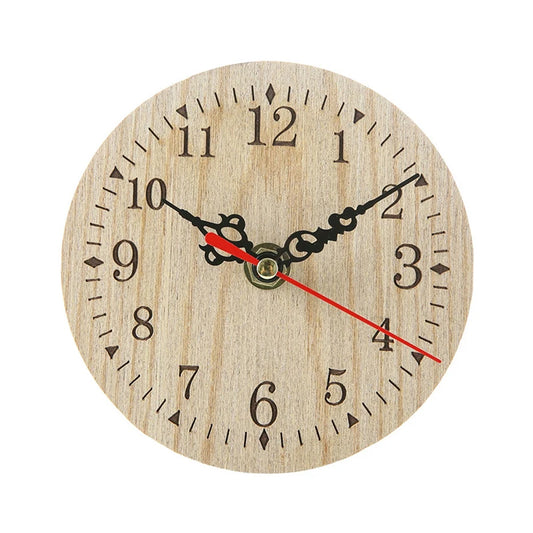 Retro Small Round Vintage Style Bamboo /Plastic Wall Clocks/Colors-Brown/Beige