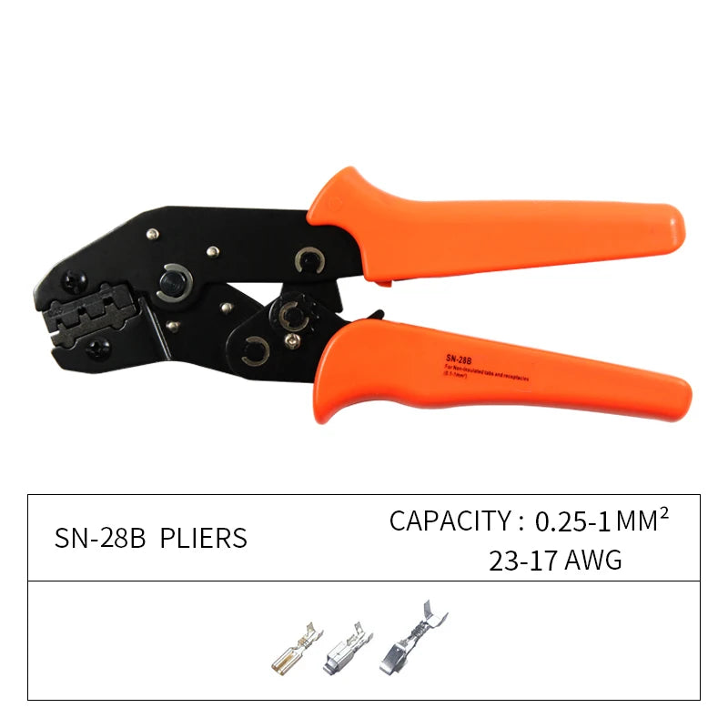 COLORS 460-1550 PCS Electrical Grade Multifunctional Straight Plastic Covered Orange Handle Black Carbon Steel Multifunctional Pliers Crimping Tools/Colors-Orange/Black/White/Silver/Gray/Multicolor